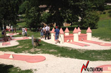 Grand obstacle pour mini golf : la citadelle